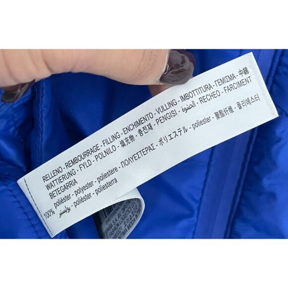 Oysho Womens Puffer Vest Medium M Blue Full Zip Wind Resistant 1672/332 NWT - Picture 15 of 16